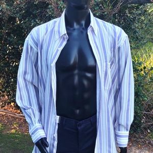 LACASTE MEN'S MULTI-COLOR STRIPED LUXURY SHIRT (FRANCE)